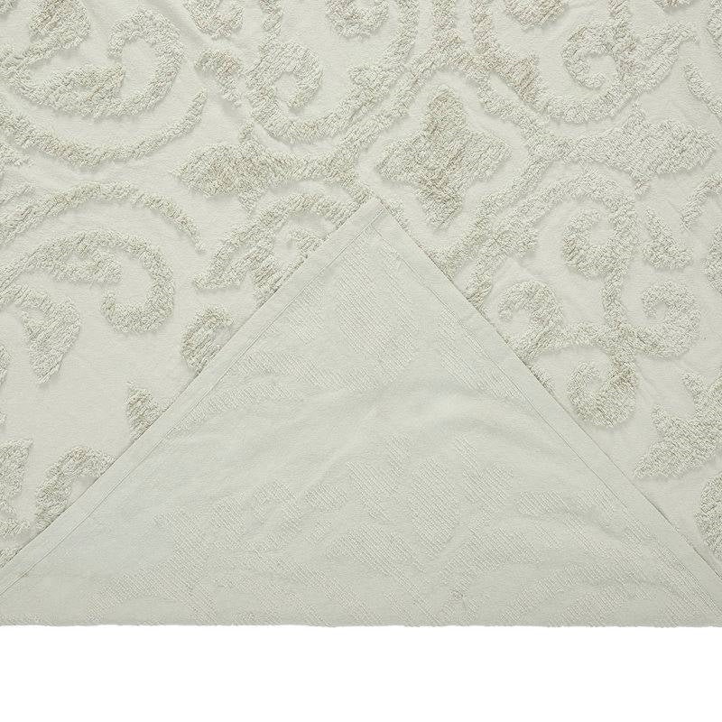 Queen Size OverSized 100% Cotton Chenille 3 PCS Coverlet Bedspread Set in Sage