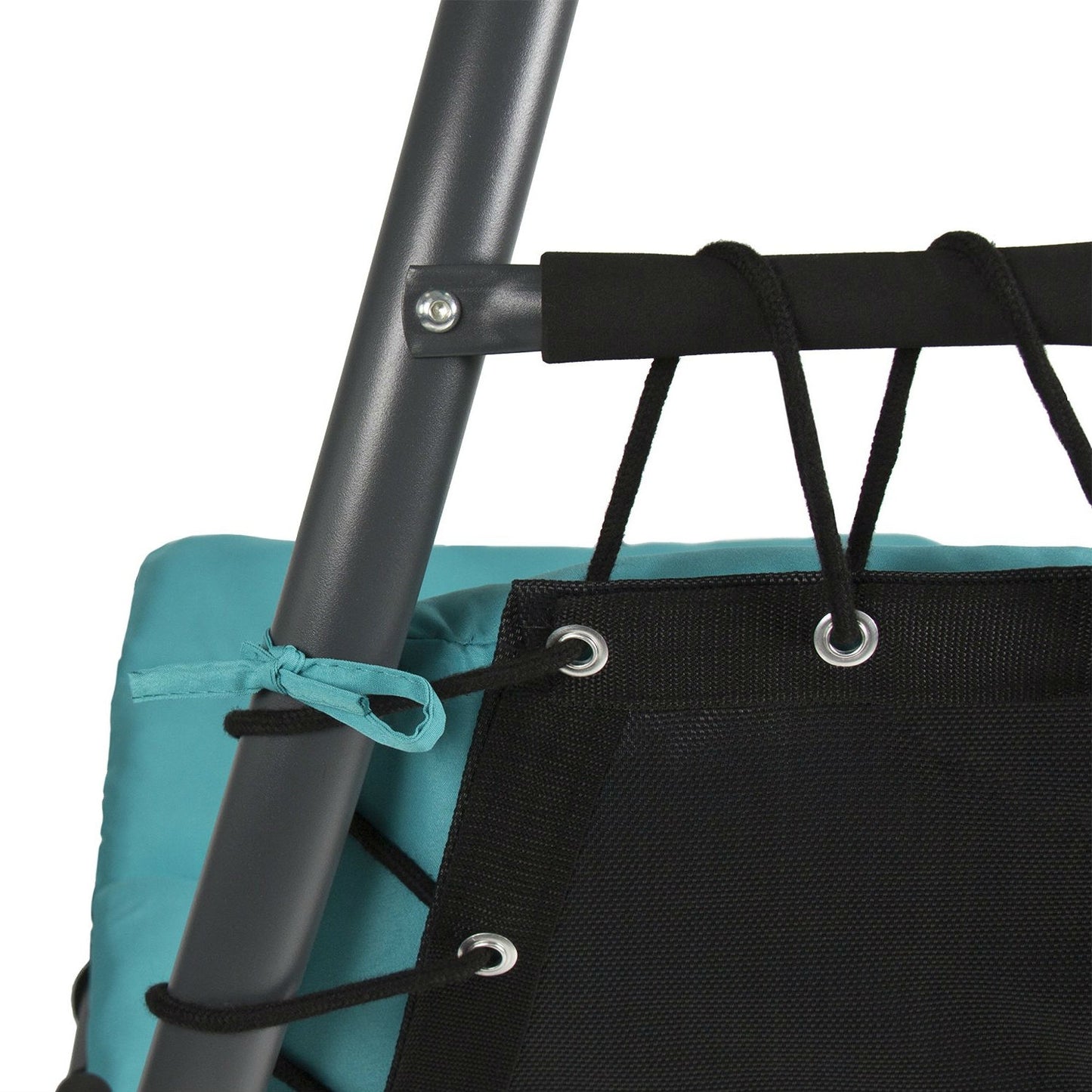 Teal Single Person Modern Chaise Lounger Hammock Chair Porch Swing