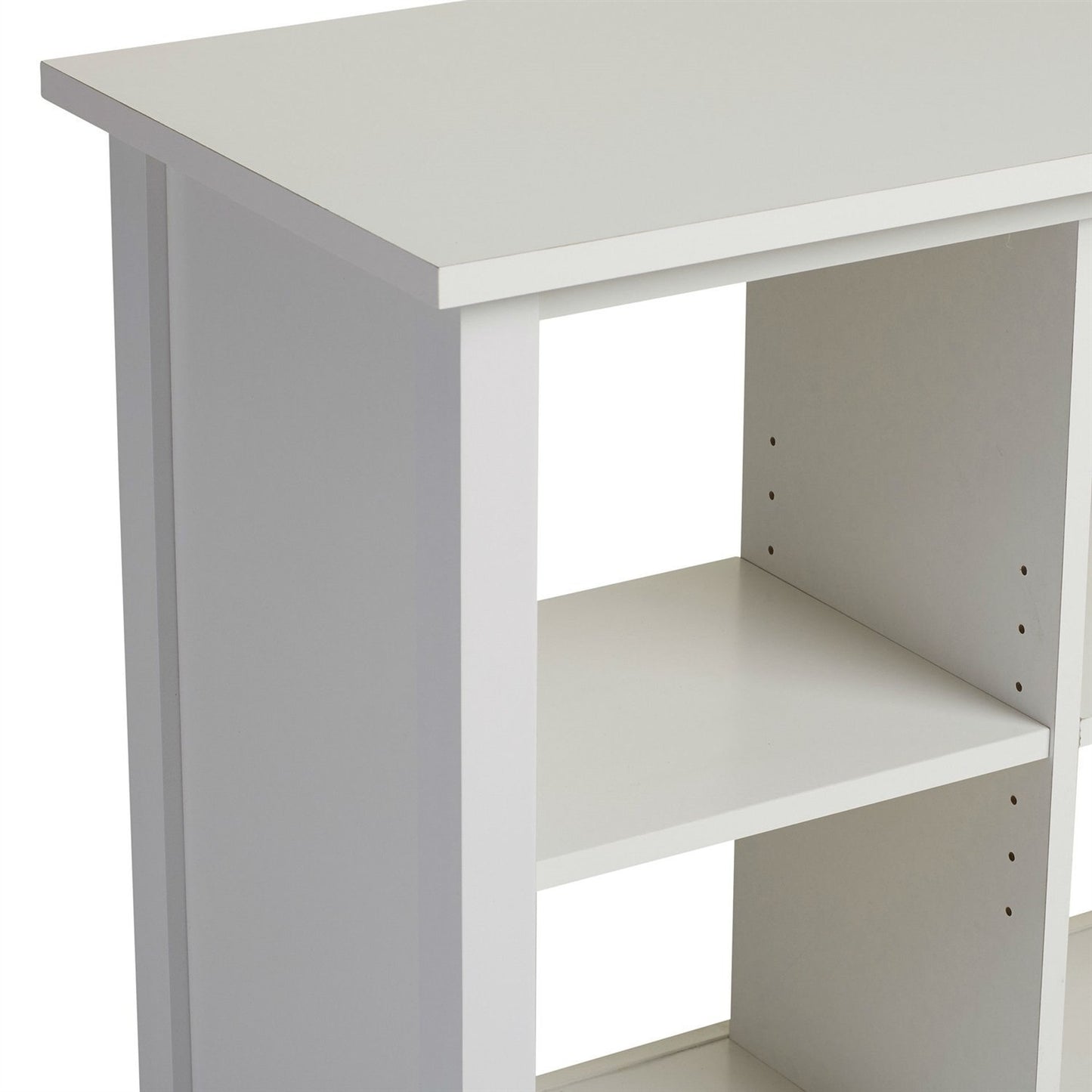 Adjustable Shelf 6-Cube Bookcase Storage Unit in White