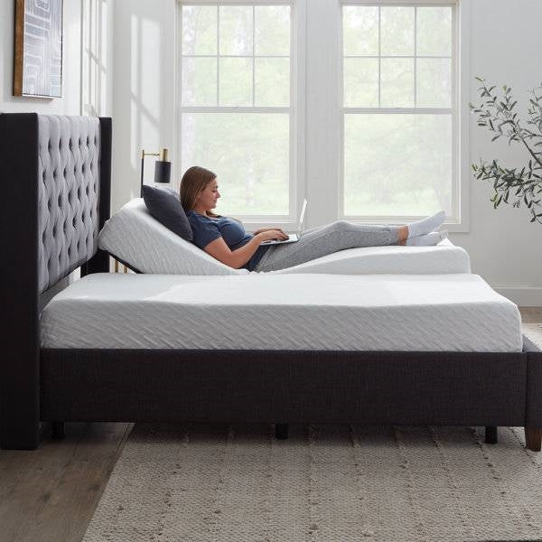 Adjustable Full Electric Steel Bed Base with Remote in Split King