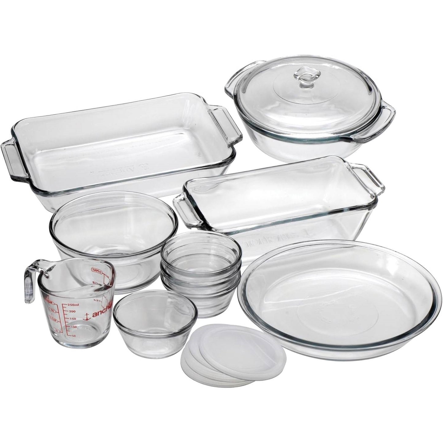 15-Piece Glass Bakeware Set - Dishwasher Oven Microwave &amp; Freezer Safe