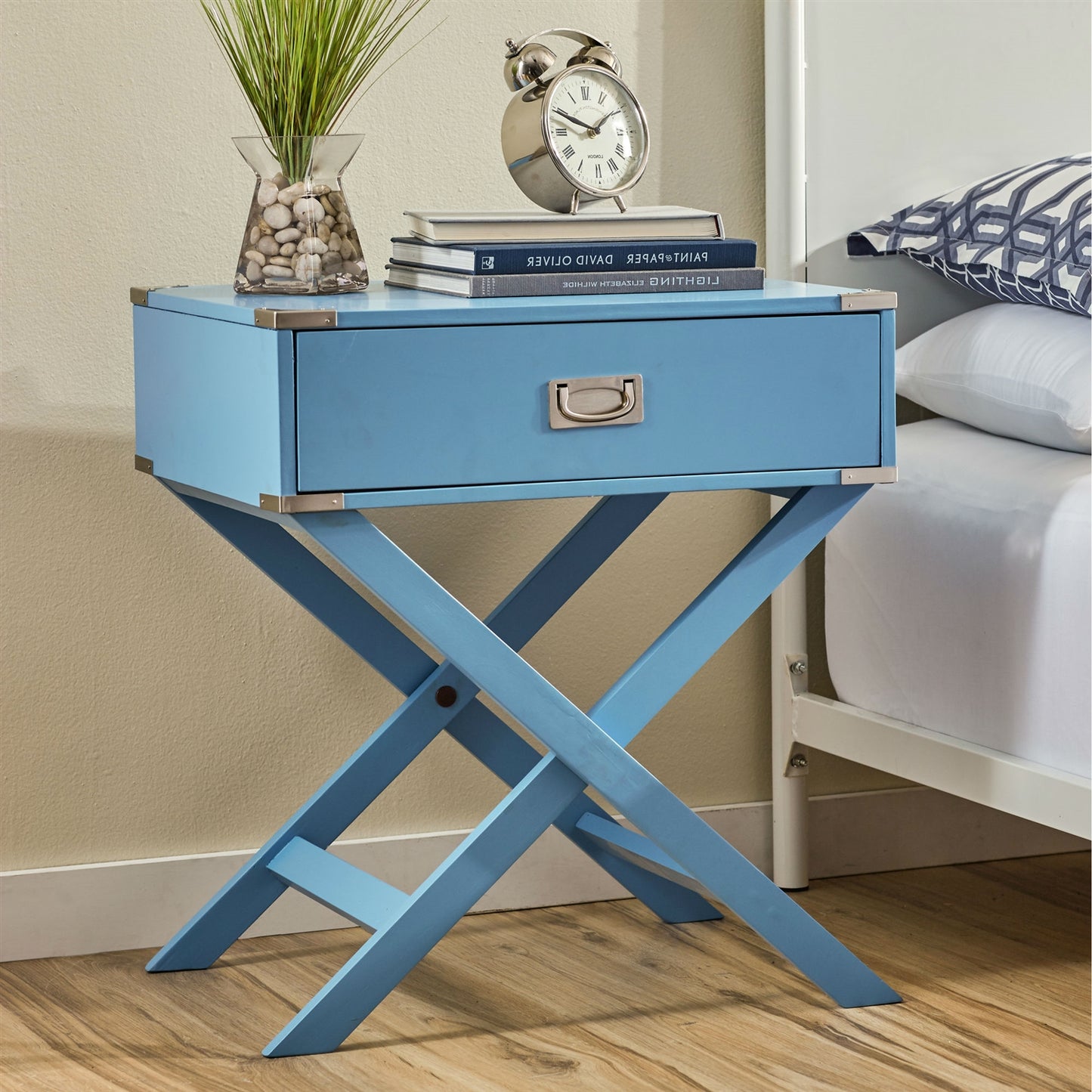 Modern 1-Drawer Bedroom Nightstand Bedside End Table