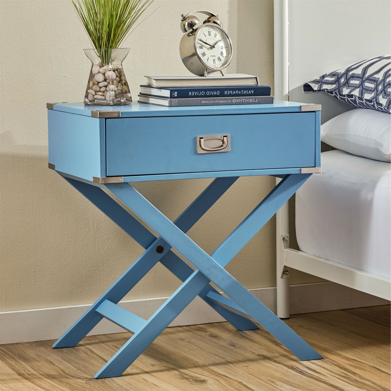 Modern 1-Drawer Bedroom Nightstand Bedside End Table