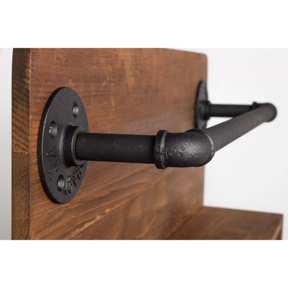 4 Bottle/Glass Rustic FarmHome Wall Mounted Wine Rack