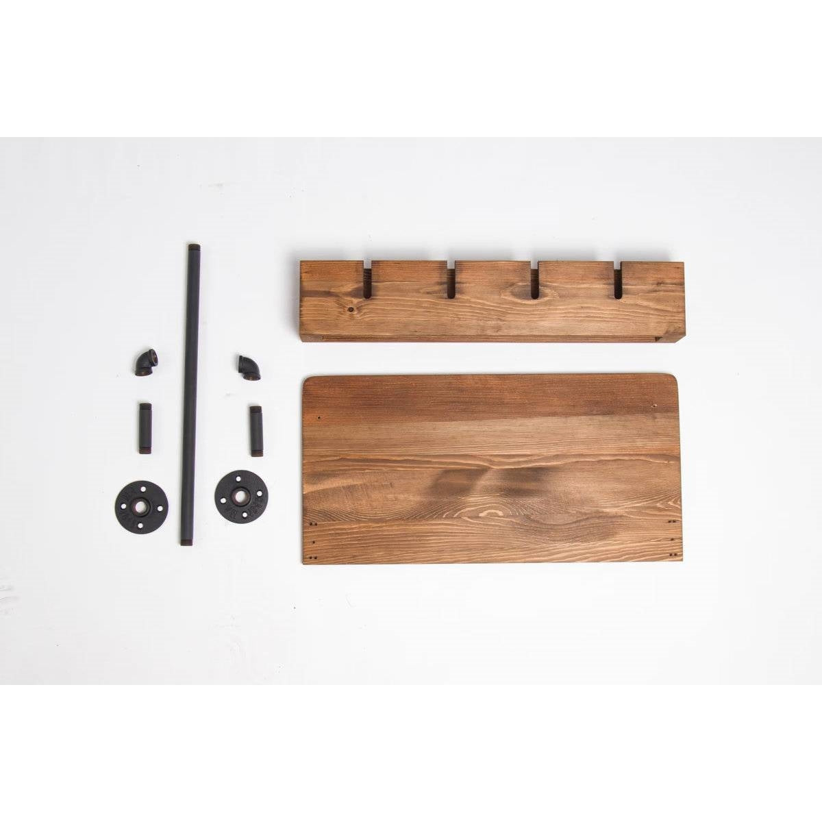 4 Bottle/Glass Rustic FarmHome Wall Mounted Wine Rack