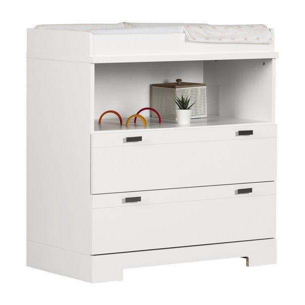Modern Nursery 2 Drawer Storage Baby Changing Table