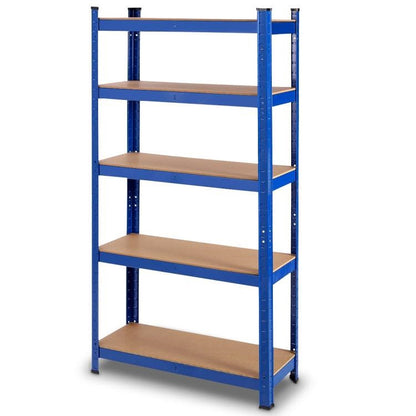 Blue Heavy Duty Steel 5 Tier Garage Adjustable Shelving Storage Rack