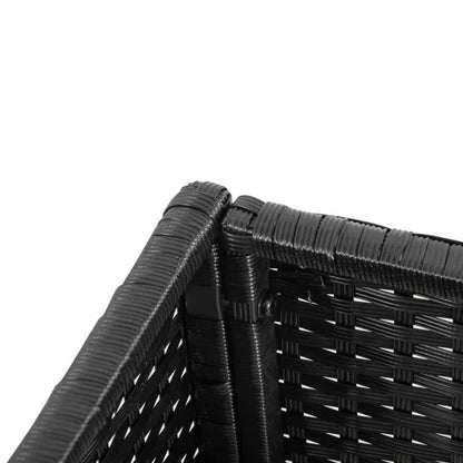 Black Elevated Modern Rattan Wicker Raised Garden Planter Box
