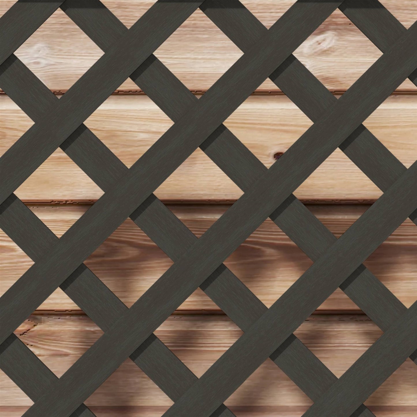Outdoor Black Wooden Lattice Trellis Raised Garden Bed Planter Box