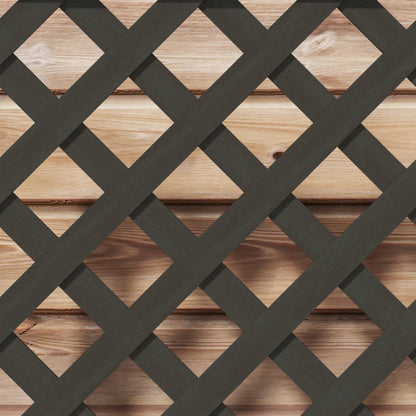 Outdoor Black Wooden Lattice Trellis Raised Garden Bed Planter Box