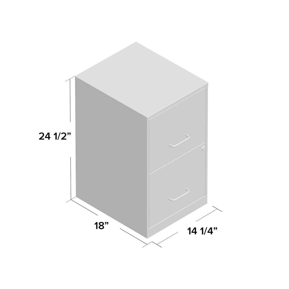 Blue Metal 2-Drawer Vertical Key Locking Filing File Cabinet