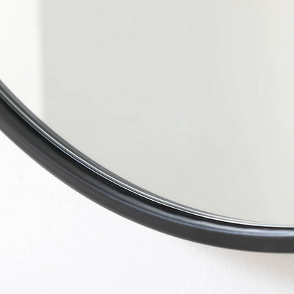 Round 36-inch Wall Mirror in Black - Living Room Bedroom Accent Bathroom Mirror