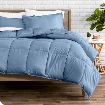 Twin Size All Season Super Soft Down Alternative Comforter Set Blue
