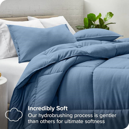 Twin Size All Season Super Soft Down Alternative Comforter Set Blue