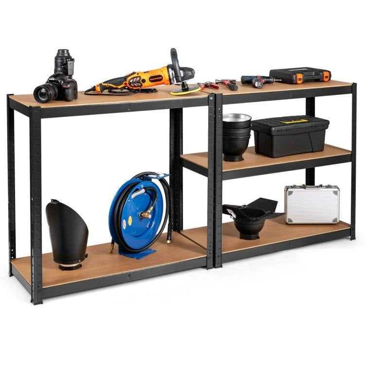 Black Heavy Duty Steel 5 Tier Garage Adjustable Shelving Storage Rack