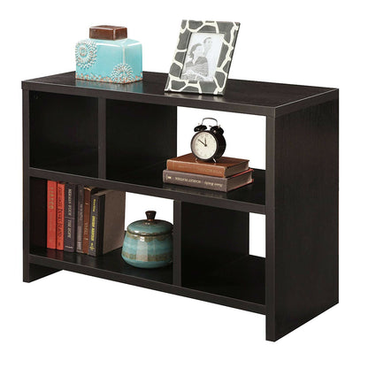 Modern 2-Shelf Bookcase Console Table