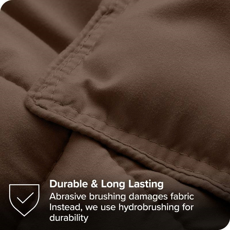 King/Cal King Size All Season Super Soft Down Alternative Comforter Set Chocolate