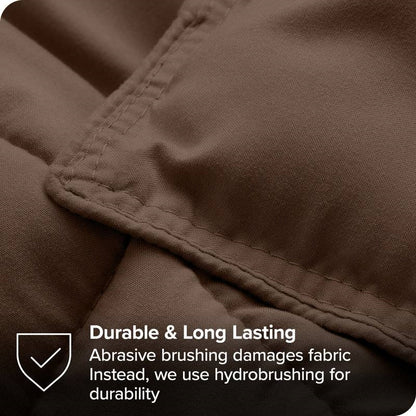 King/Cal King Size All Season Super Soft Down Alternative Comforter Set Chocolate