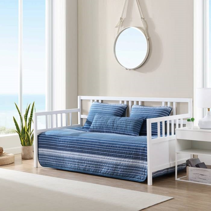 Coastal Blue 100% Cotton 4 Piece Daybed Cover Set