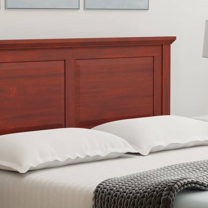 Twin Size Retro Solid Oak Wooden Platform Bed in Cherry