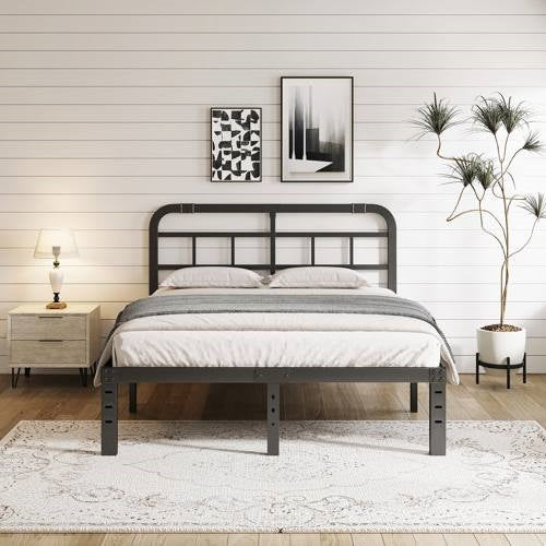 California King Size Heavy Duty Platform Bed Frame w/ Headboard