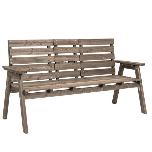 FarmHouse Foldable Center Fir Wooden Outdoor Bench