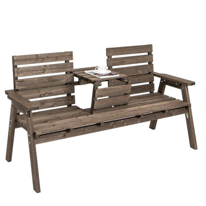 FarmHouse Foldable Center Fir Wooden Outdoor Bench