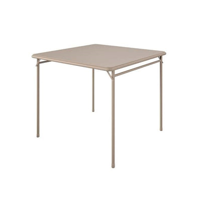5-Piece Square Folding Dining Table 4 Chairs Guest Set - Beige