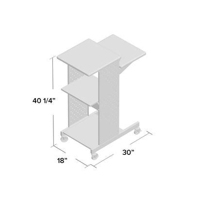 Multifunction Mobile Stand-Up Computer Desk Work Station