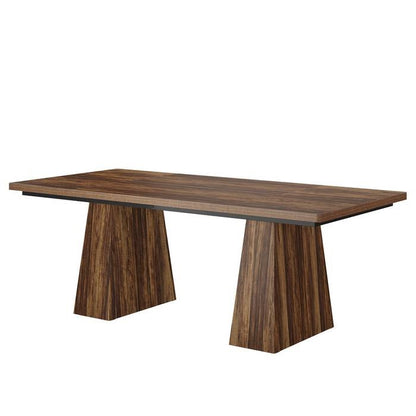 Modern Brown Wooden Office Computer Workstation Executive Desk