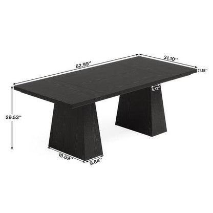 Modern Brown Wooden Office Computer Workstation Executive Desk
