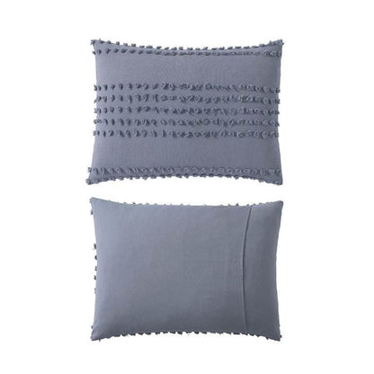 King Size 100% Cotton Boho Dot Comforter Set Denim