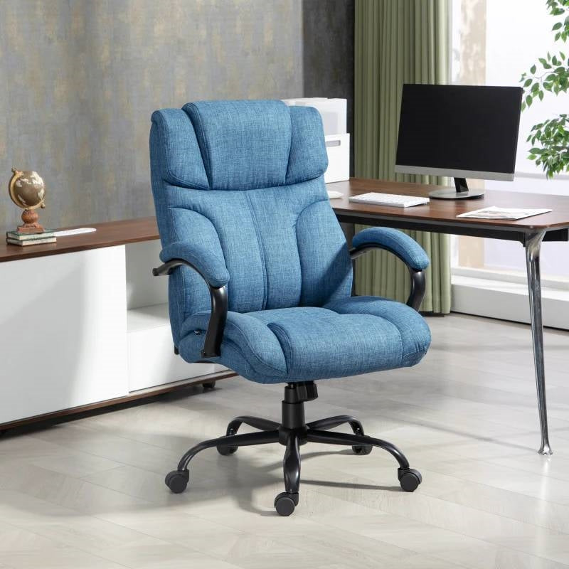 Denim Big and Tall Executive Adjustable Height Office Chair