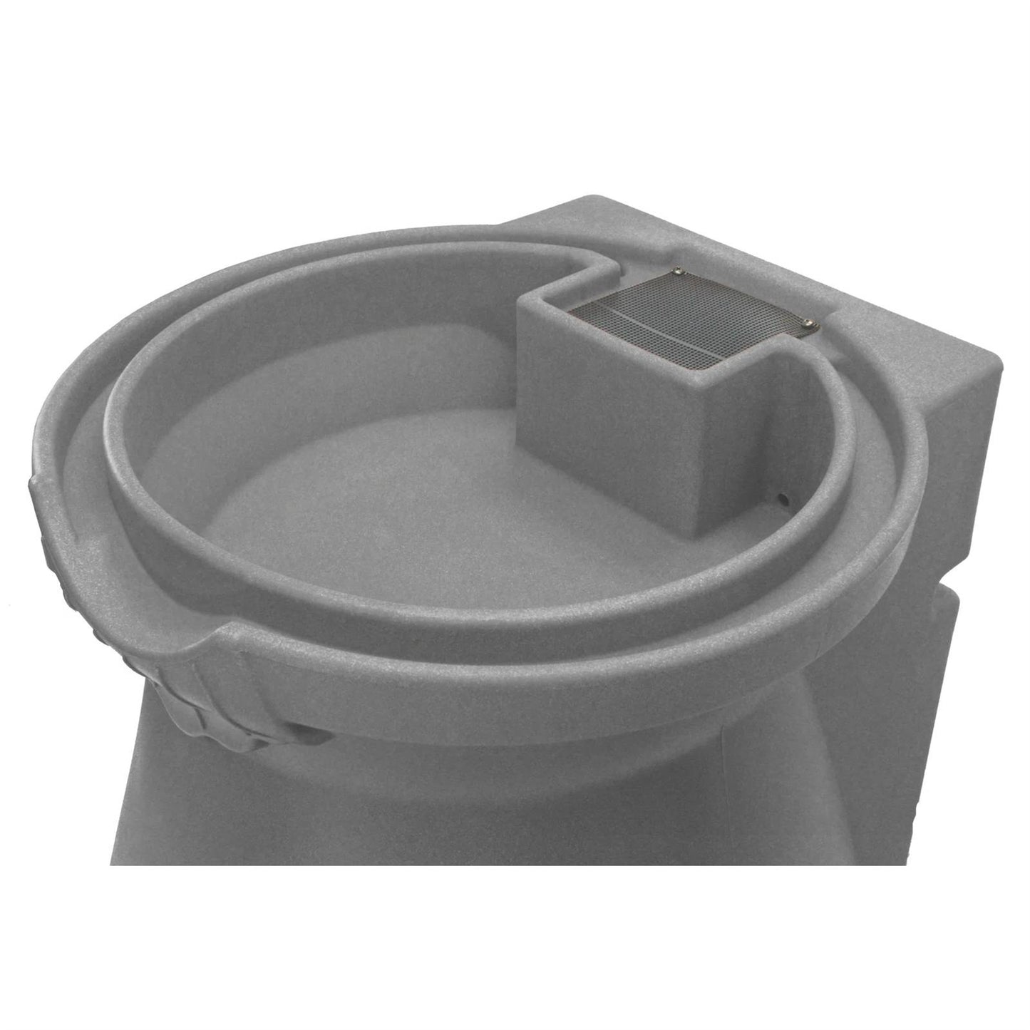 Dark Grey Granite 65 Gallon Plastic Urn Rain Barrel with Planter Top