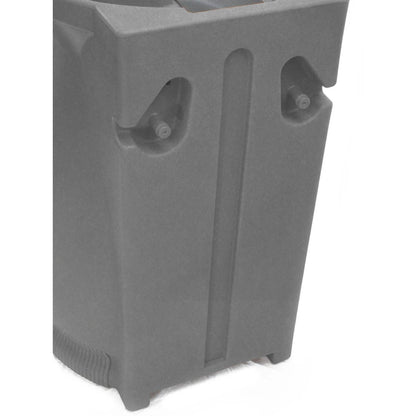 Dark Grey Granite 65 Gallon Plastic Urn Rain Barrel with Planter Top