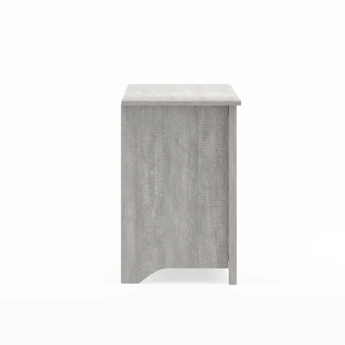 Farmhouse Style TV Stand in Light Grey Oak Wood Finish - for TVs up to 70-inch