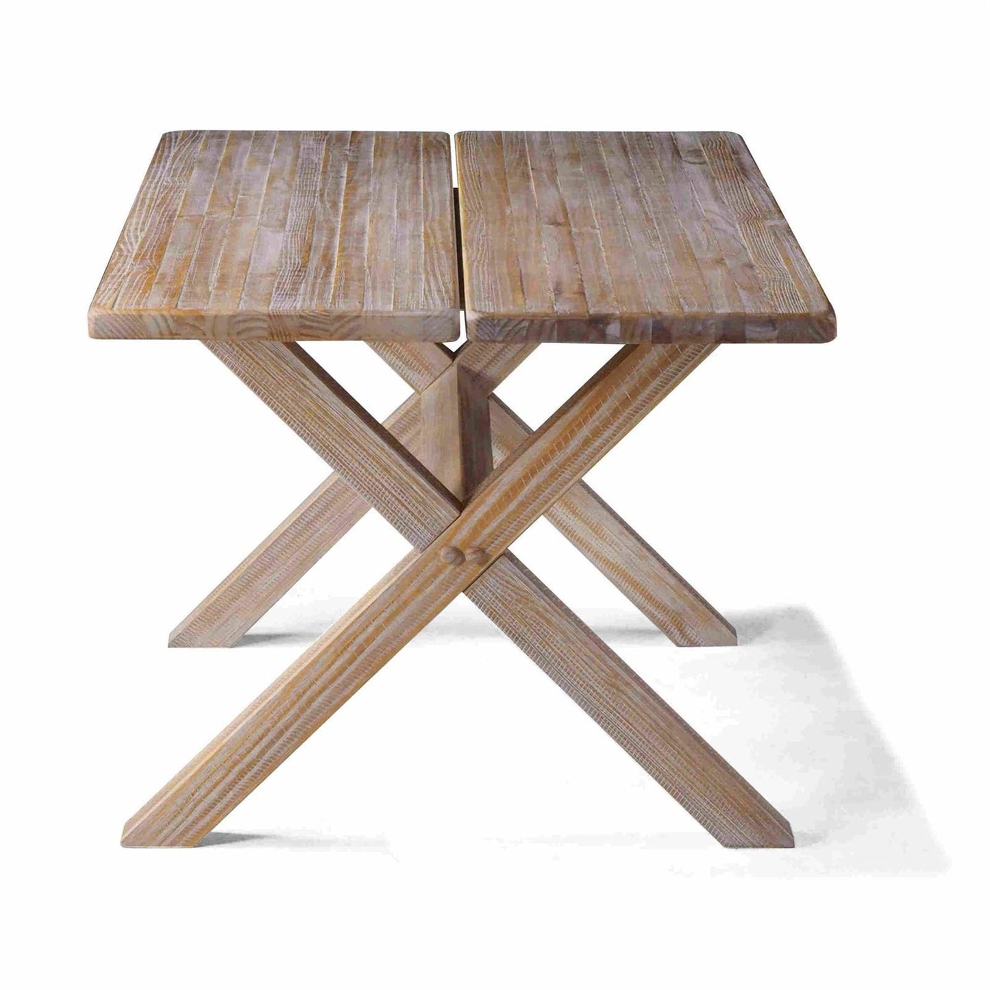 Farmhouse Solid Pine Distressed Driftwood Dining Table