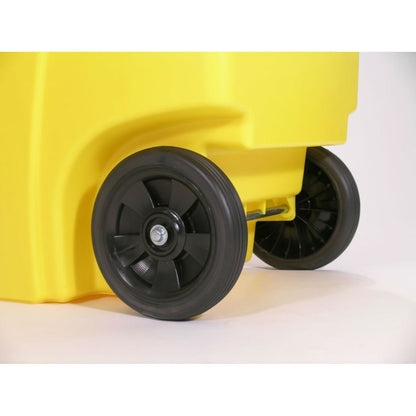 50 Gallon Yellow Commercial Heavy-Duty Rollout Trash Can Waste/Utility Container