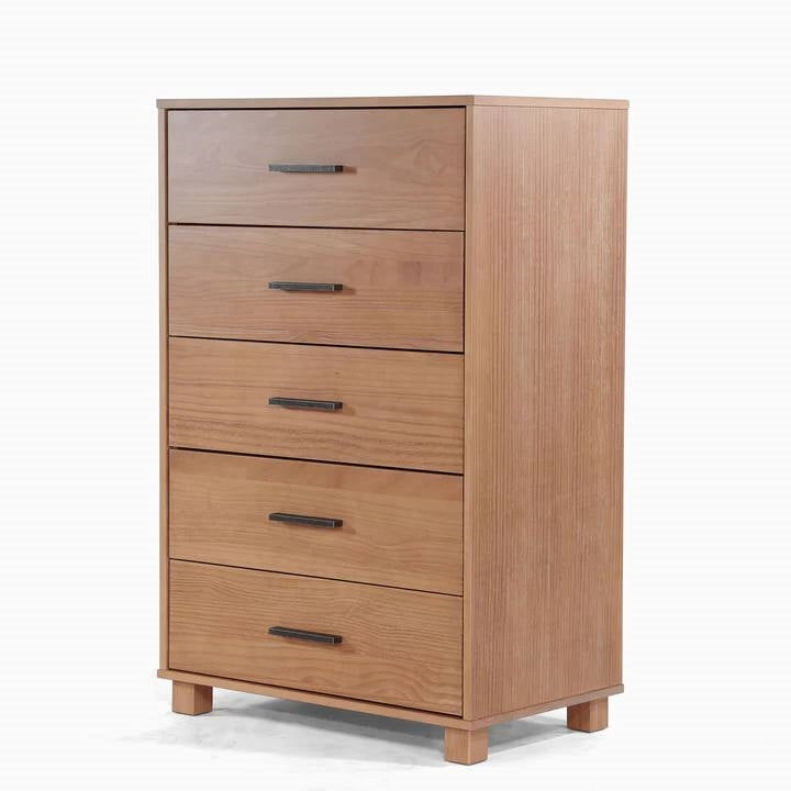 Farmhouse Modern 5 Drawer Chest in Acacia