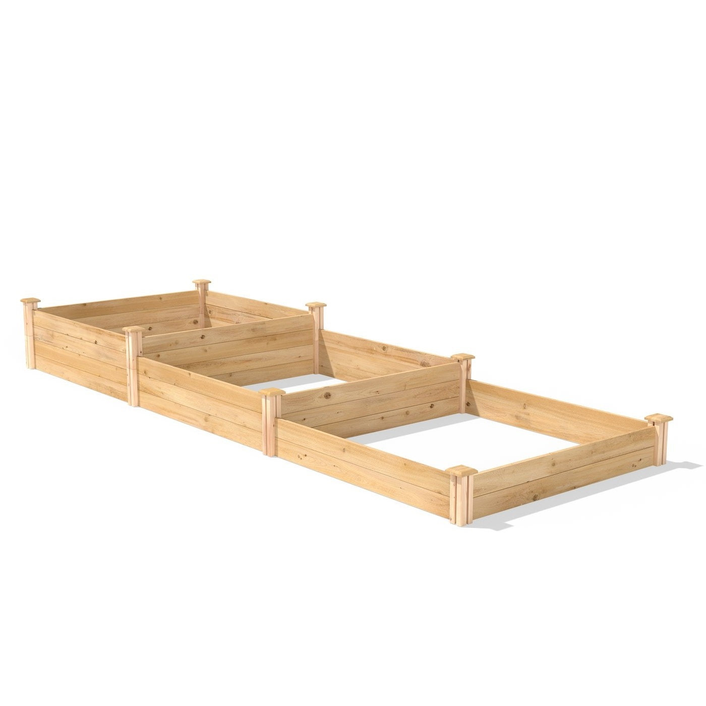 4 ft x 12 ft Cedar Wood 3 Tier Raised Garden Bed - Made in USA - Made in USA