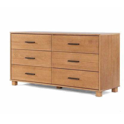 Farmhouse Modern 6 Drawer Double Dresser in Acacia