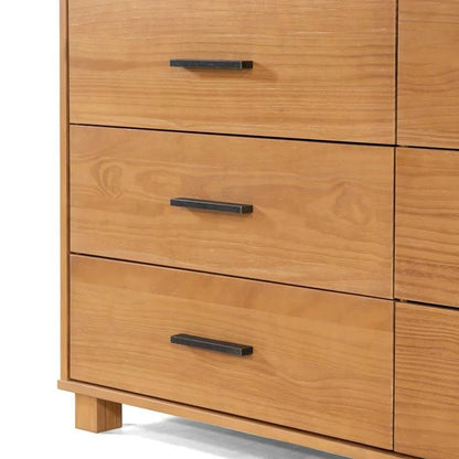 Farmhouse Modern 6 Drawer Double Dresser in Acacia