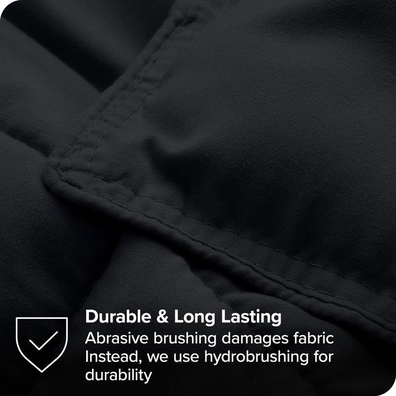Full/Double Size All Season Super Soft Down Alternative Comforter Set Black