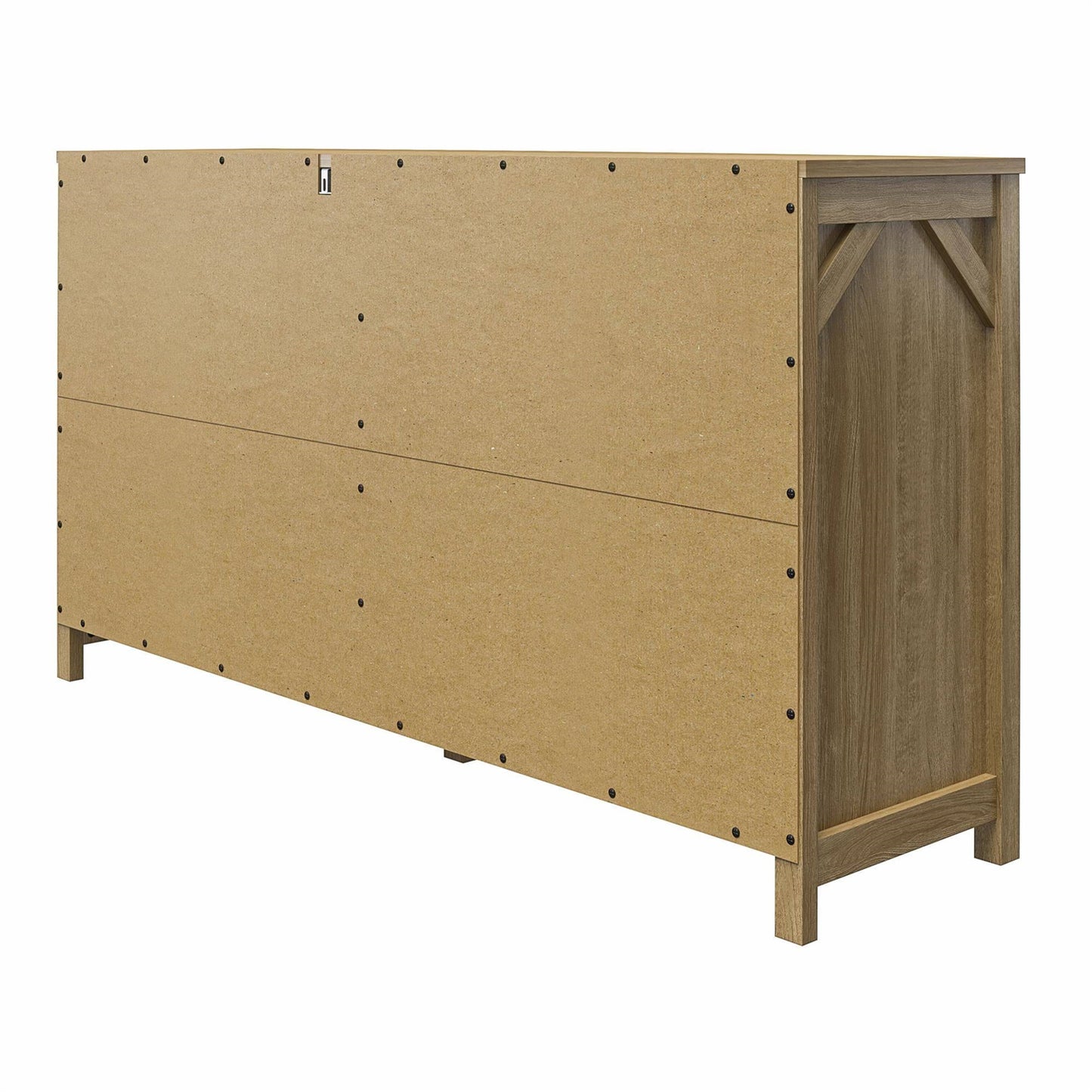 Rustic Farmhouse 6-Drawer Dresser, Natural