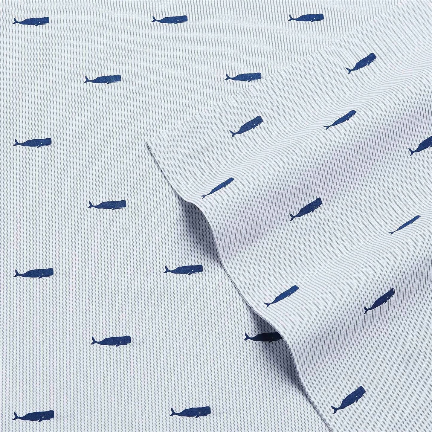Full size Coastal Beach 100-Percent Cotton Navy Blue White Stripe Sheet Set