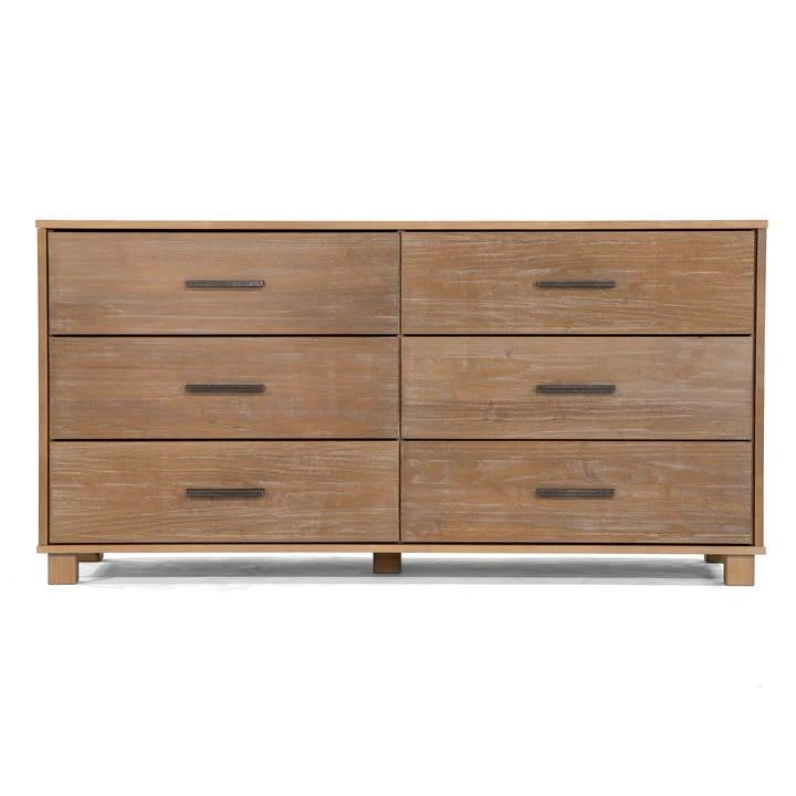 Farmhouse Modern 6 Drawer Double Dresser in Pine