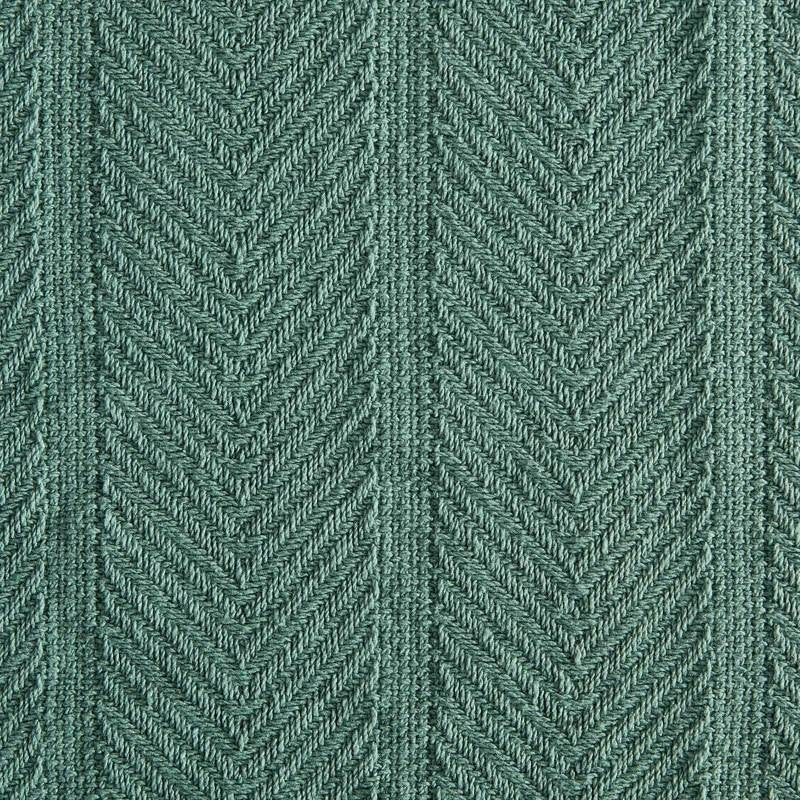 Full/Queen size Lightweight 100-Percent Cotton Reversible Knit Blanket in Green
