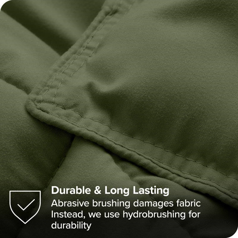 Full/Double Size All Season Super Soft Down Alternative Comforter Set Olive