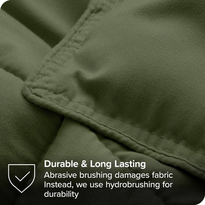 Full/Double Size All Season Super Soft Down Alternative Comforter Set Olive