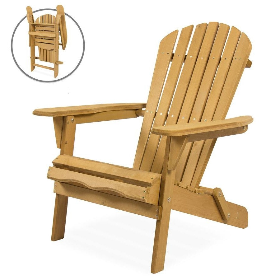 Adirondack Large Foldable Chair Natural Finish